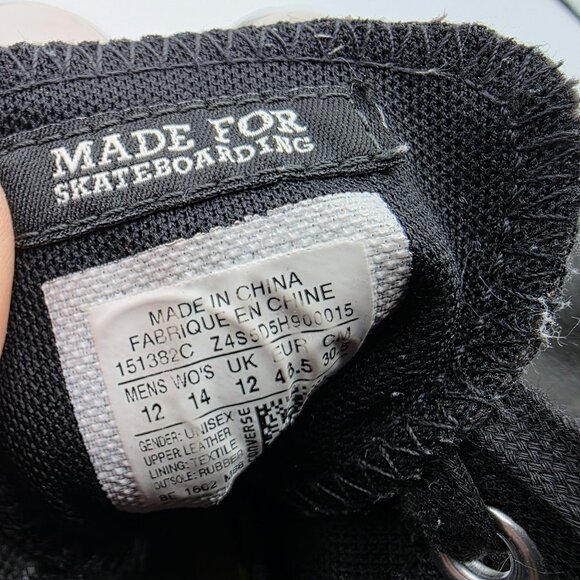 Converse All Star Pro Mens Size 12 Black Leather High Top Skate Shoes 151382C - Picture 7 of 13